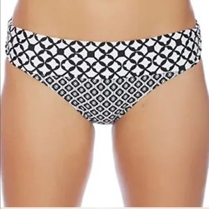 Athena Baja Geo Lani Banded Pant Bikini Bottom, Women's Size Small Black…
